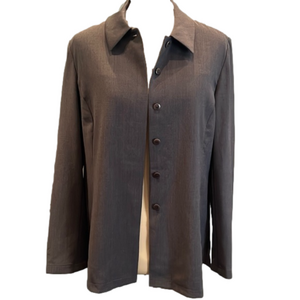 NWT Talbots Coastal Grandma wool Shacket Size 6 (S/M) grey